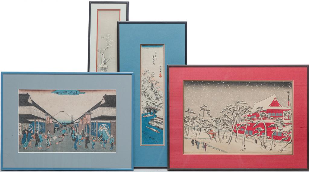 FOUR JAPANESE WOODBLOCK PRINTS. (1 of 5)