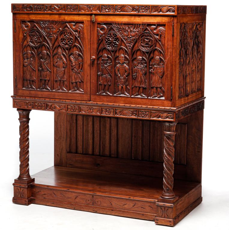 American Jacobean Style Court Cupboard.