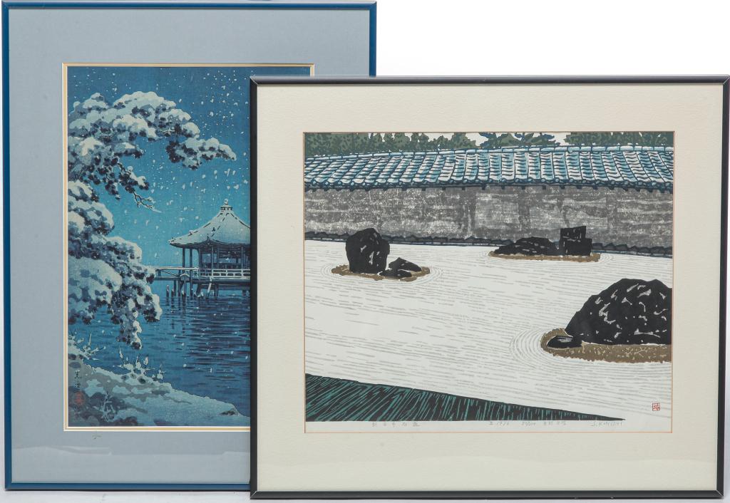 TWO JAPANESE WOODBLOCK PRINTS. (1 of 3)