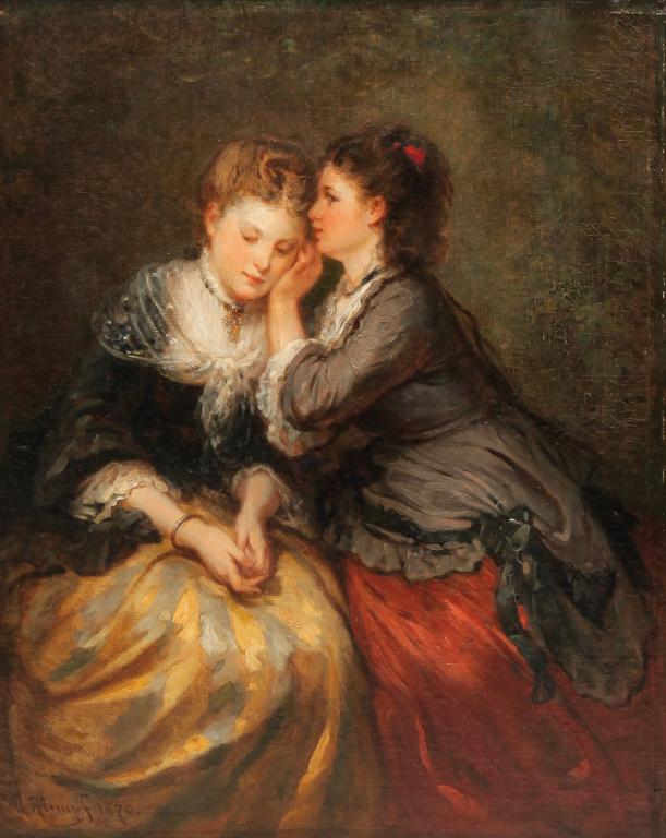 TWO YOUNG WOMEN BY PHILIPP RUMPF. (1 of 5)