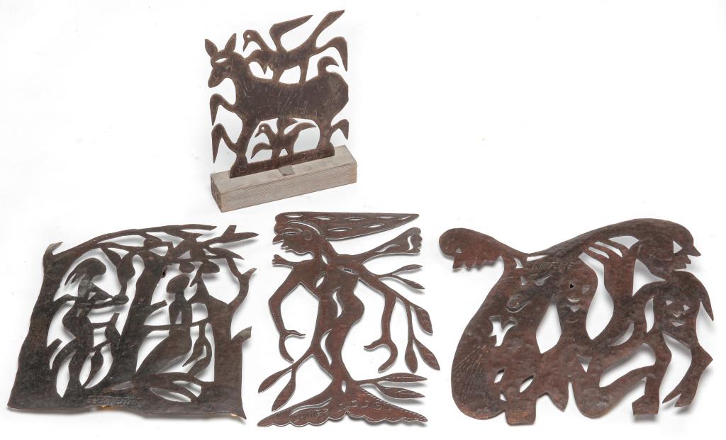 FOUR HAITIAN METAL CUT OUTS. (1 of 7)