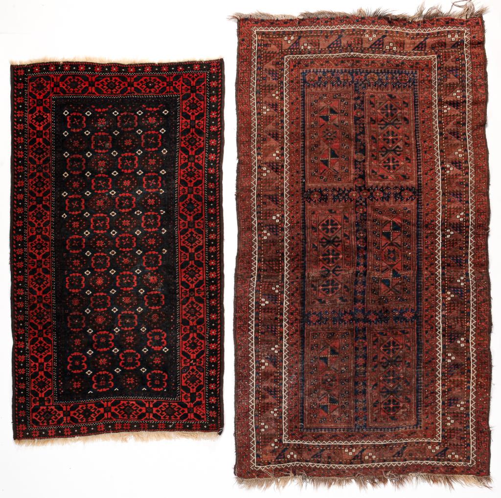 TWO BOKHARA RUGS. (1 of 2)