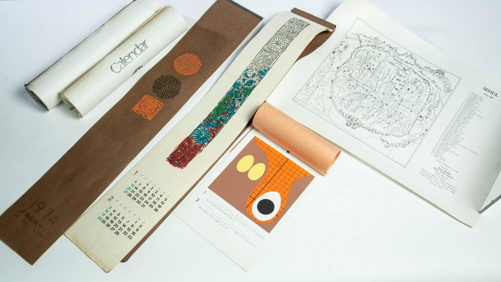 GROUP OF KOREAN CALENDARS. (1 of 4)