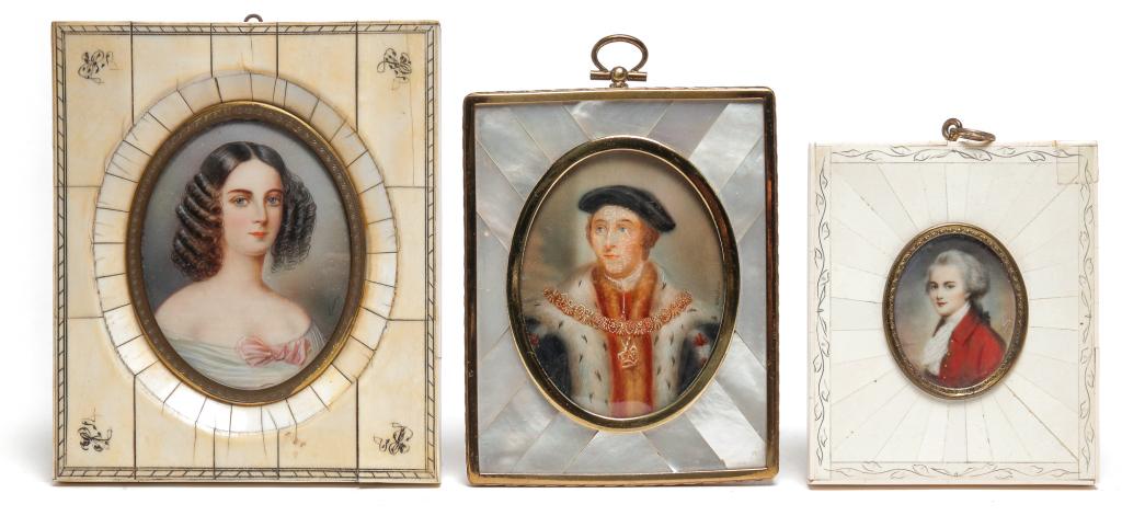 THREE EUROPEAN MINIATURE PORTRAITS. (1 of 5)