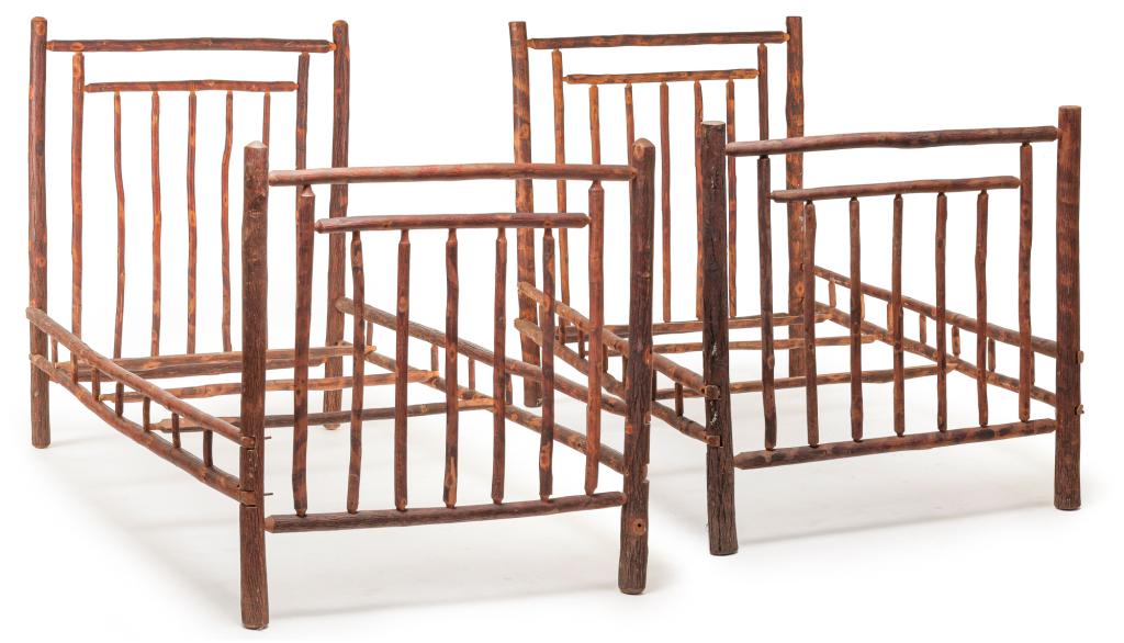 PAIR OF AMERICAN ADIRONDACK BACK BEDS. (1 of 4)