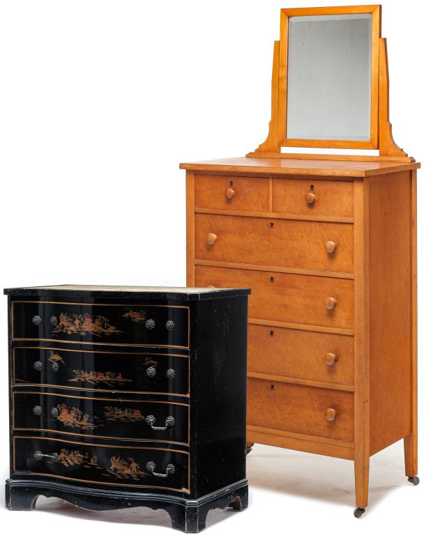 TWO PIECES OF AMERICAN FURNITURE. (1 of 12)