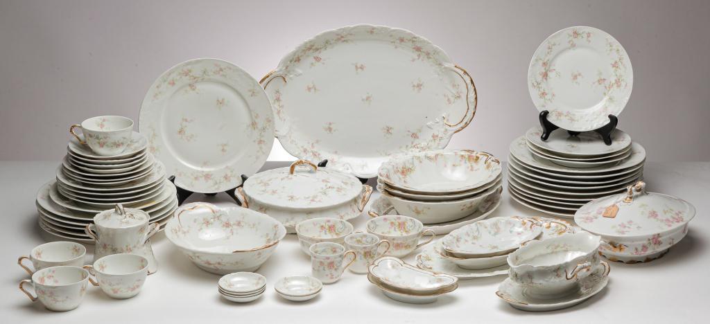 SELECTION OF HAVILAND CHINA.: Ca 1900. Included are: pink roses," Marie" and "The Princess."