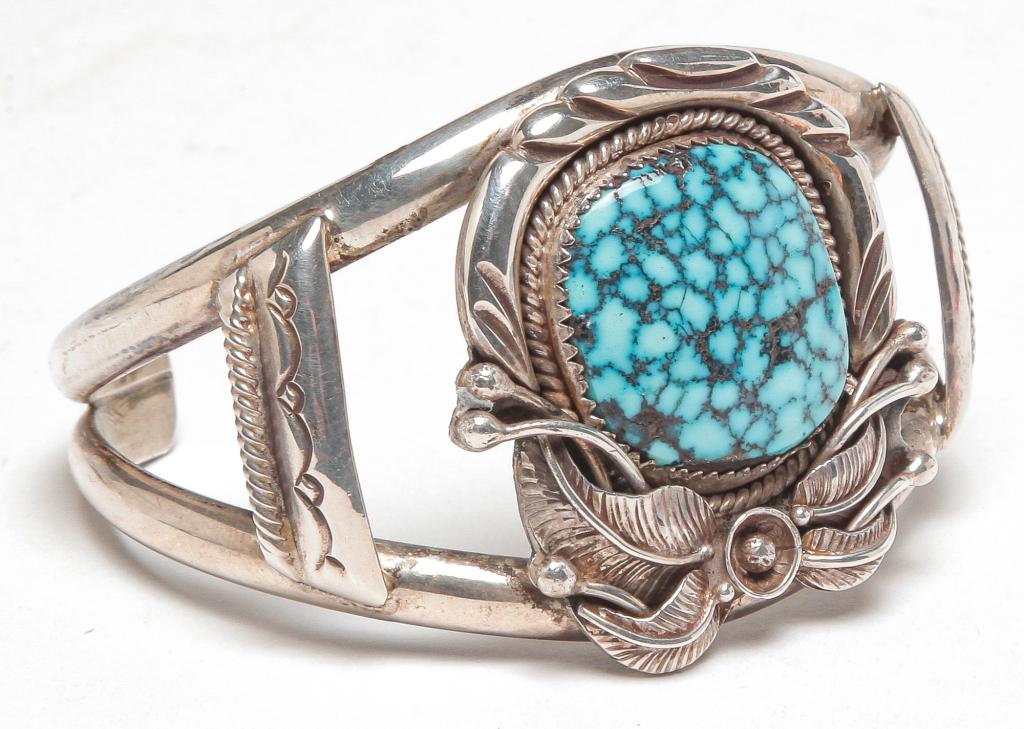 NATIVE AMERICAN CUFF BRACELET BY ANDY LEE KIRK. (1 of 3)