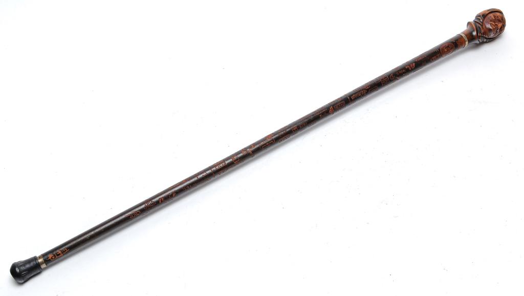 AMERICAN CARVED WALKING STICK. (1 of 4)