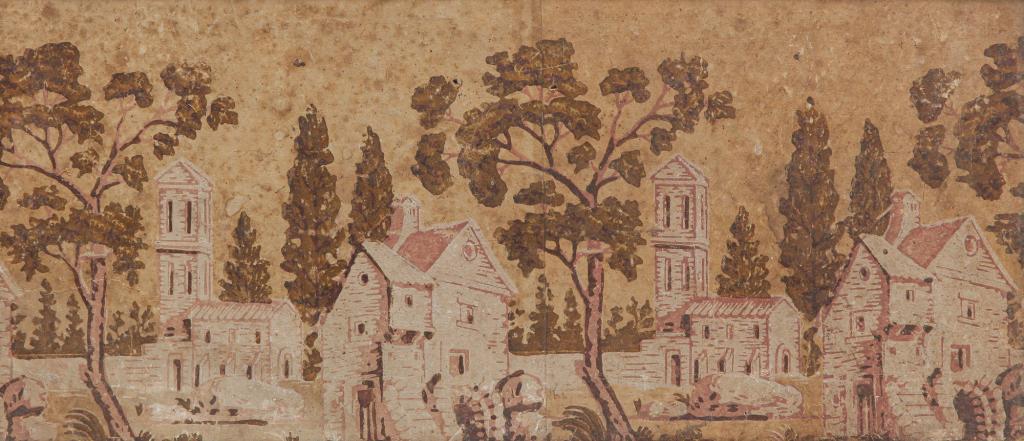 AMERICAN FRAMED BAND BOX FRAGMENT. (1 of 3)