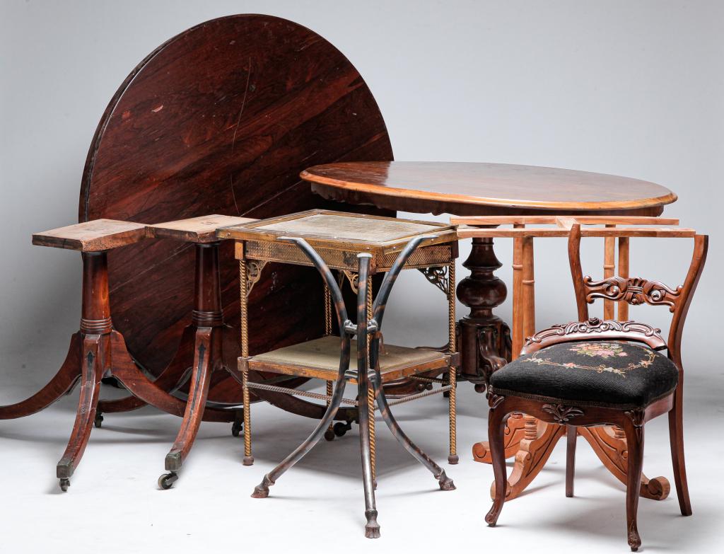 SEVEN PIECE ECLECTIC FURNITURE LOT. (1 of 8)