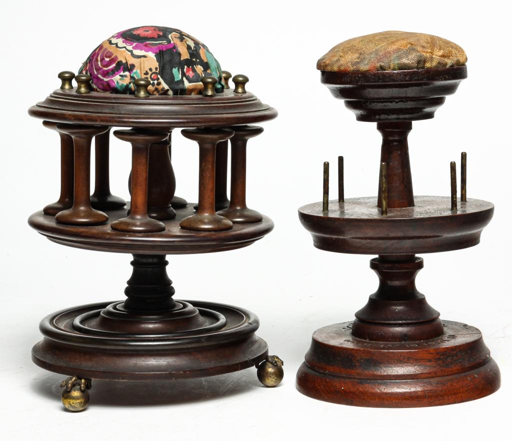 TWO AMERICAN THREAD CADDIES. (1 of 6)