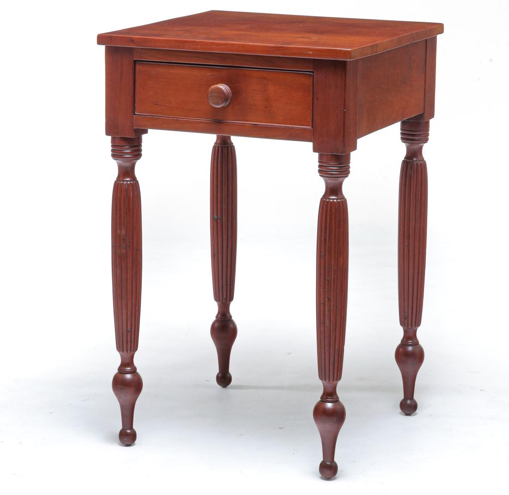 AMERICAN SHERATON ONE DRAWER STAND. (1 of 4)