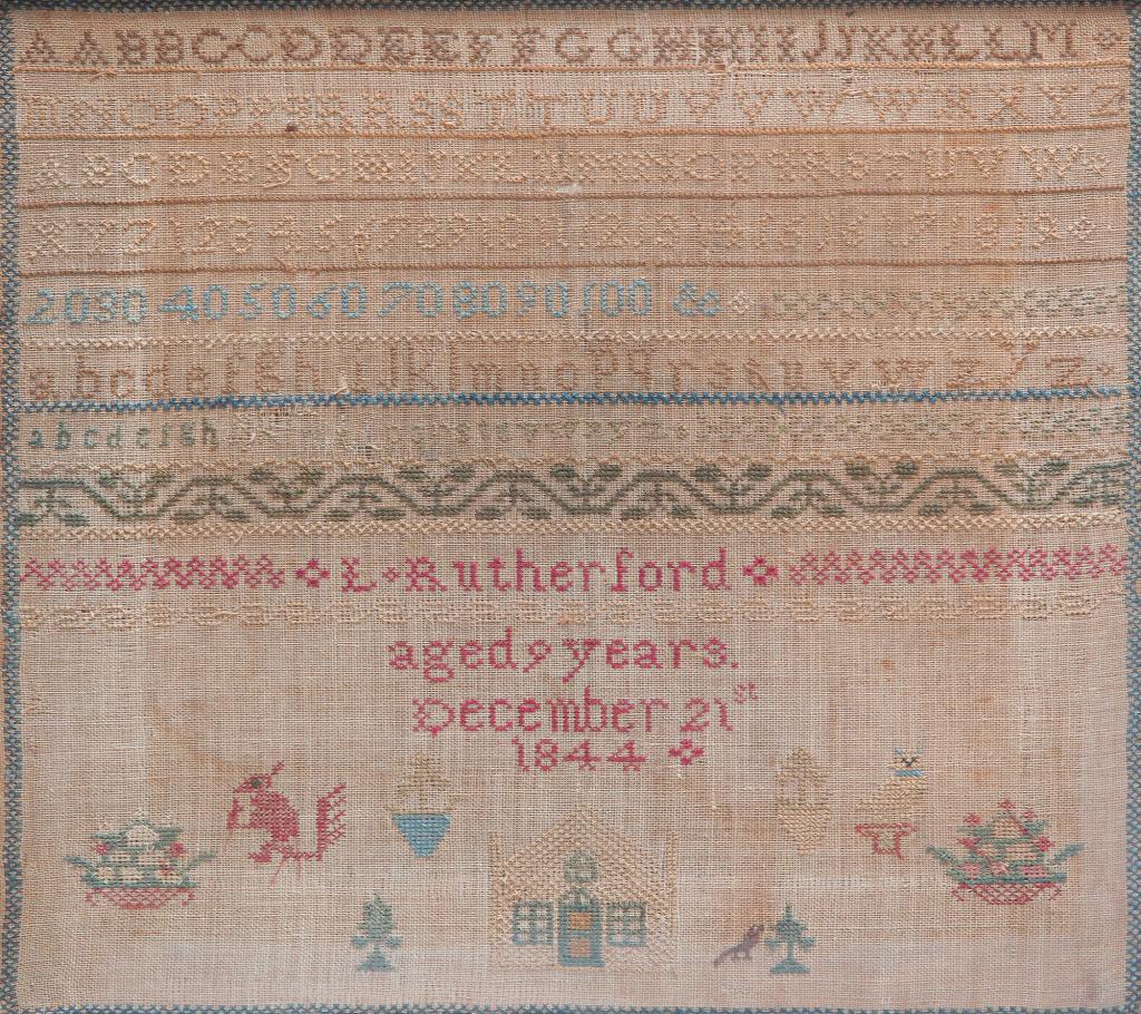 ENGLISH "L. RUTHERFORD" SAMPLER. (1 of 3)