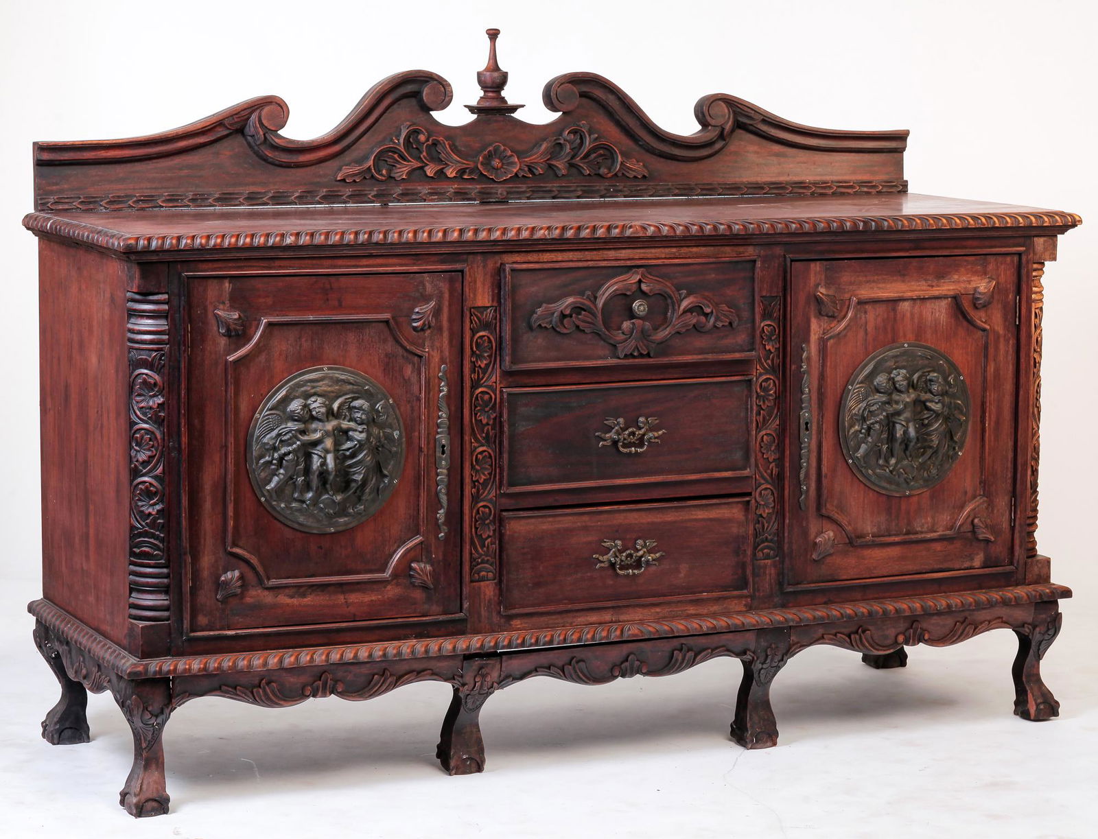 ASIAN CHIPPENDALE STYLE SIDEBOARD (1 of 5)