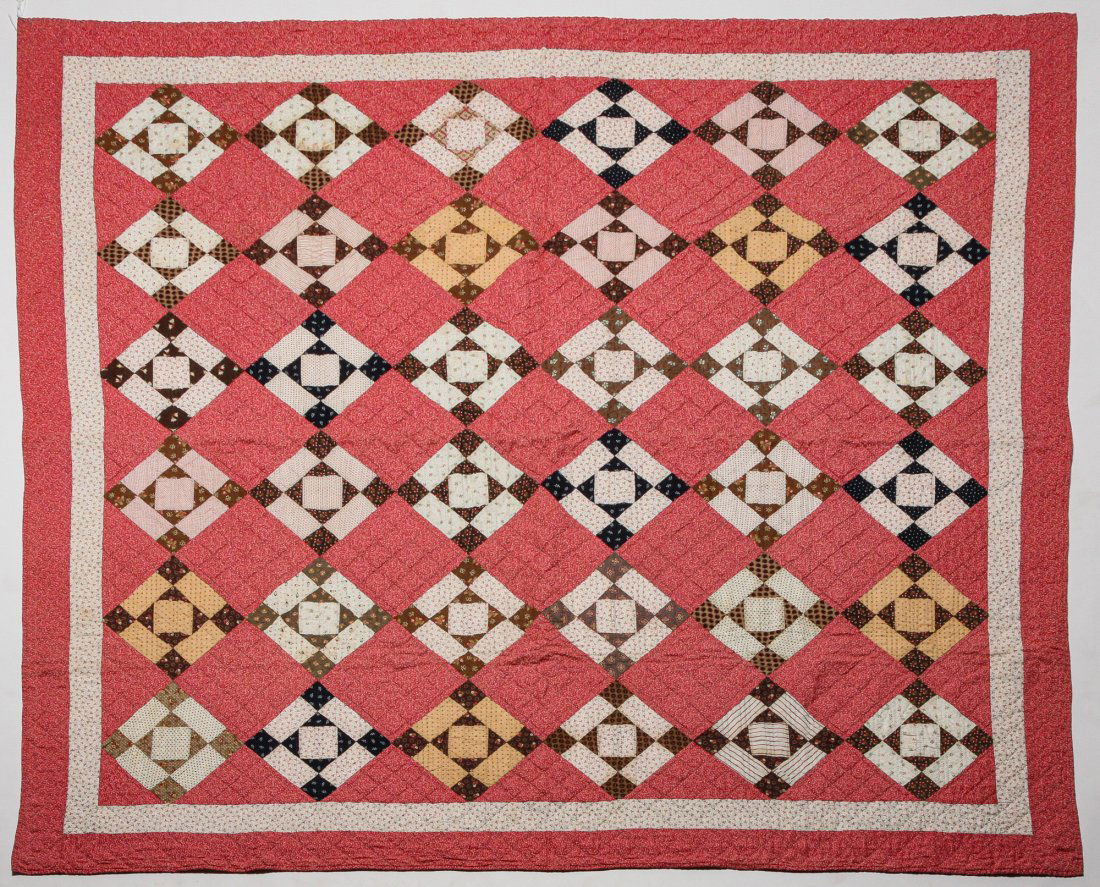 AMERICAN PIECEWORK QUILT. (1 of 2)