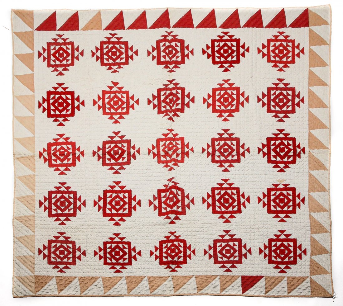 AMERICAN PIECEWORK QUILT. (1 of 2)