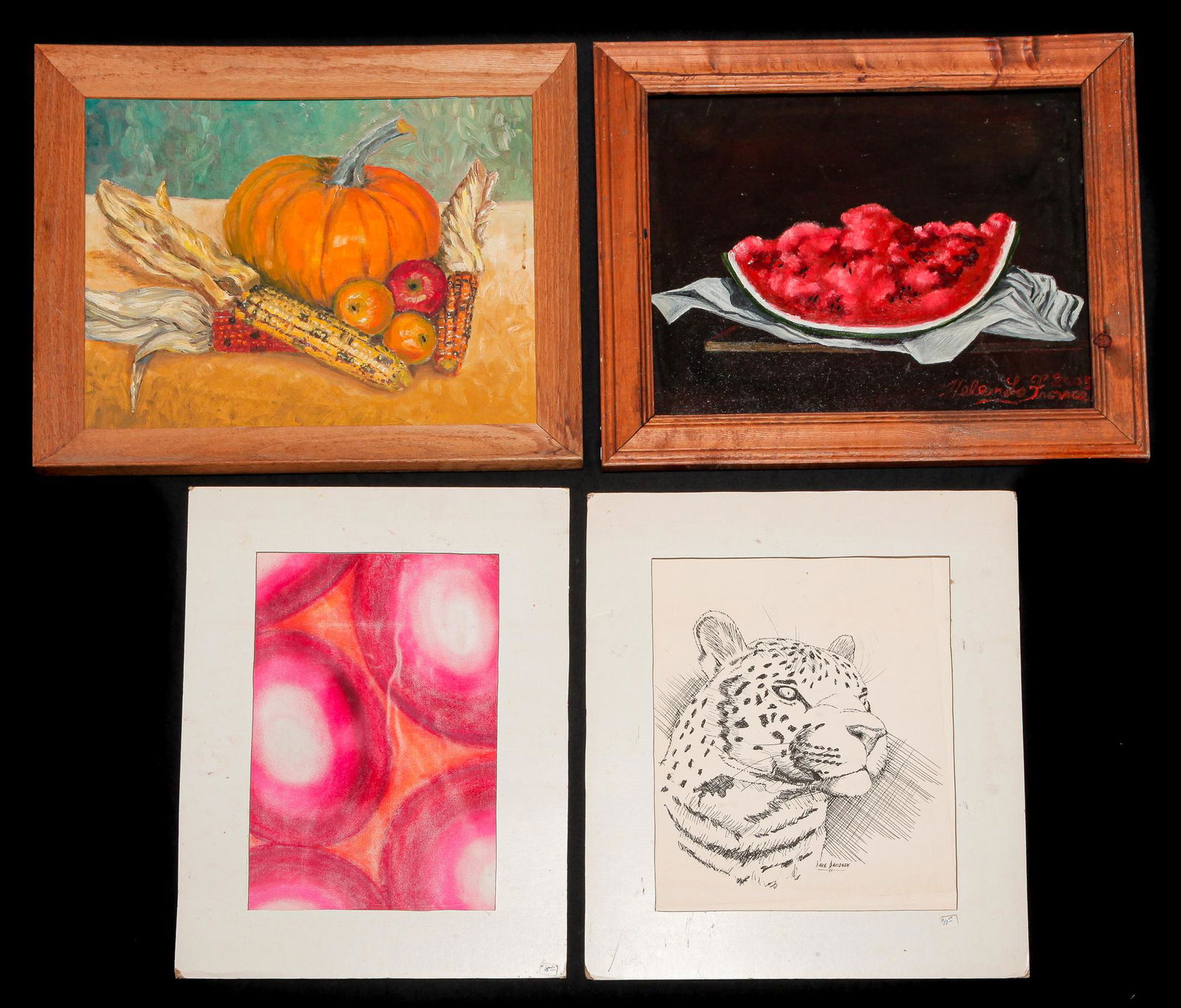 FOUR AMERICAN PIECES OF ART. (1 of 6)