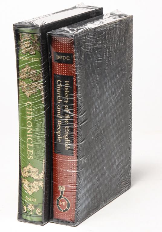 TWO BOOKS BY HOLINSHED AND BEDE, FOLIO SOCIETY. (1 of 1)
