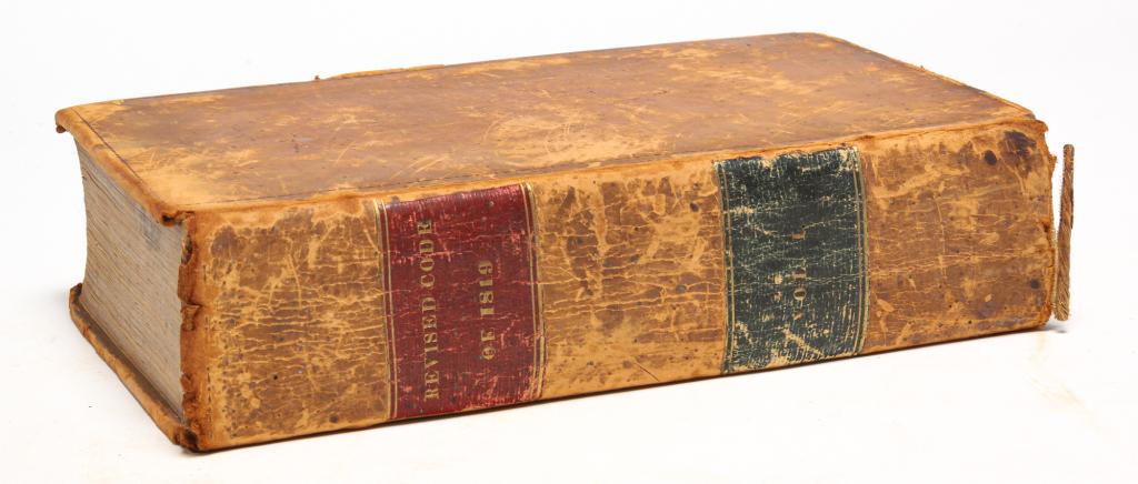 1819 THE REVISED CODE OF THE LAWS OF VIRGINIA.: The Revised Code of the Laws of Virginia being A Collection of all Such Acts of the General Assembly, of a Public and Permanent Nature, as are Now in Force; With a General Index. Volume I printed by T