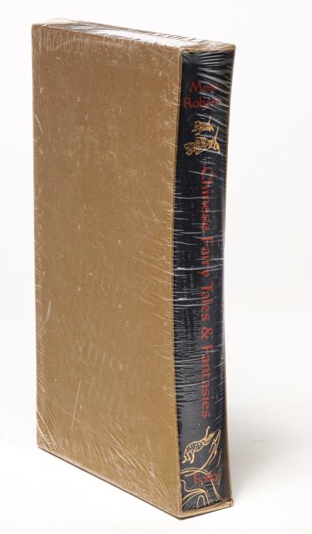 "CHINESE FAIRY TALES & FANTASIES" BY MOSS ROBERTS.: Published by the Folio Society, London, ca. early 2000s. Hard cover in case and shrink wrap. Wrap not removed, not examined further.