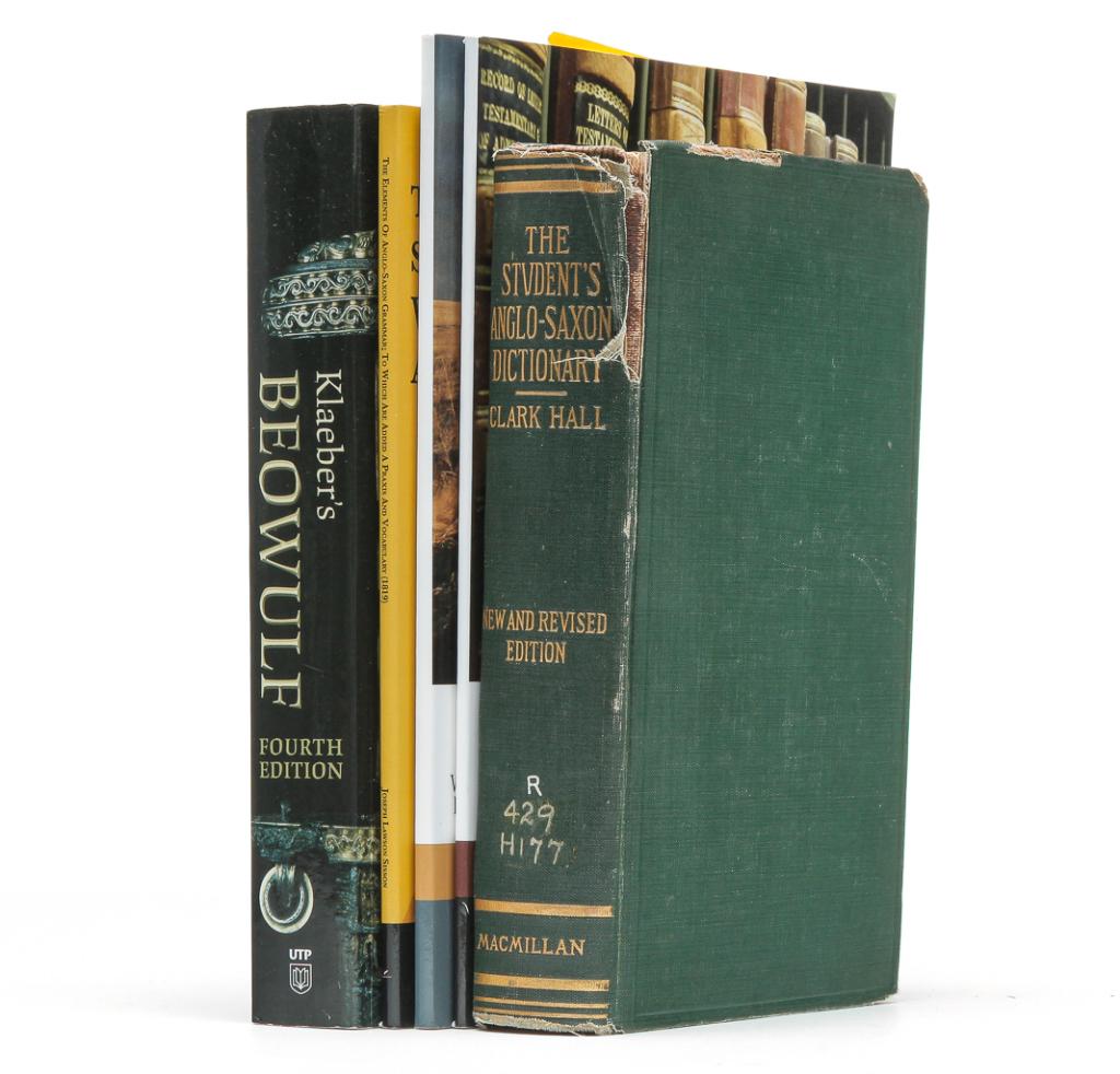 FIVE ANGLO SAXON LITERATURE AND GRAMMAR BOOKS. (1 of 8)