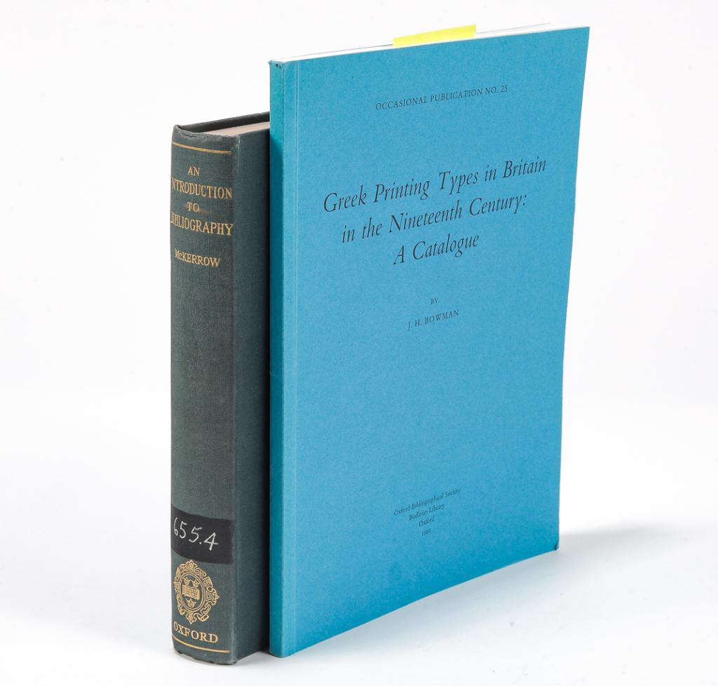 TWO BOOKS: BIBLIOGRAPHY AND PRINTING TYPES. (1 of 5)