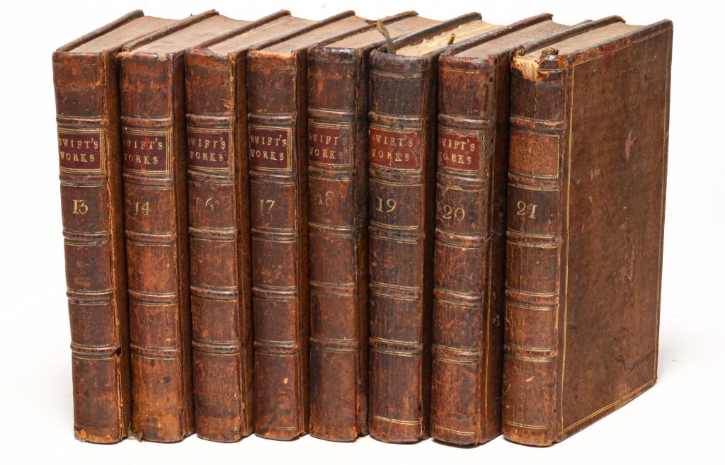 EIGHT VOLUMES OF JONATHAN SWIFT'S WORKS. (1 of 8)