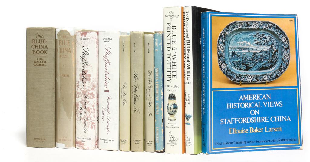 ELEVEN BOOKS ON STAFFORDSHIRE AND TRANSFERWARE. (1 of 6)