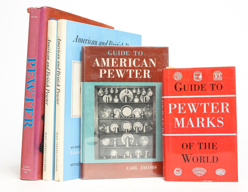 FIVE BOOKS ON PEWTER INCLUDING JACOBS. (1 of 6)
