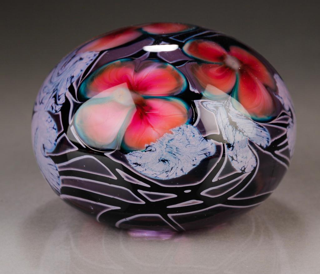 DANIEL LOTTON GLASS PAPERWEIGHT. (1 of 3)