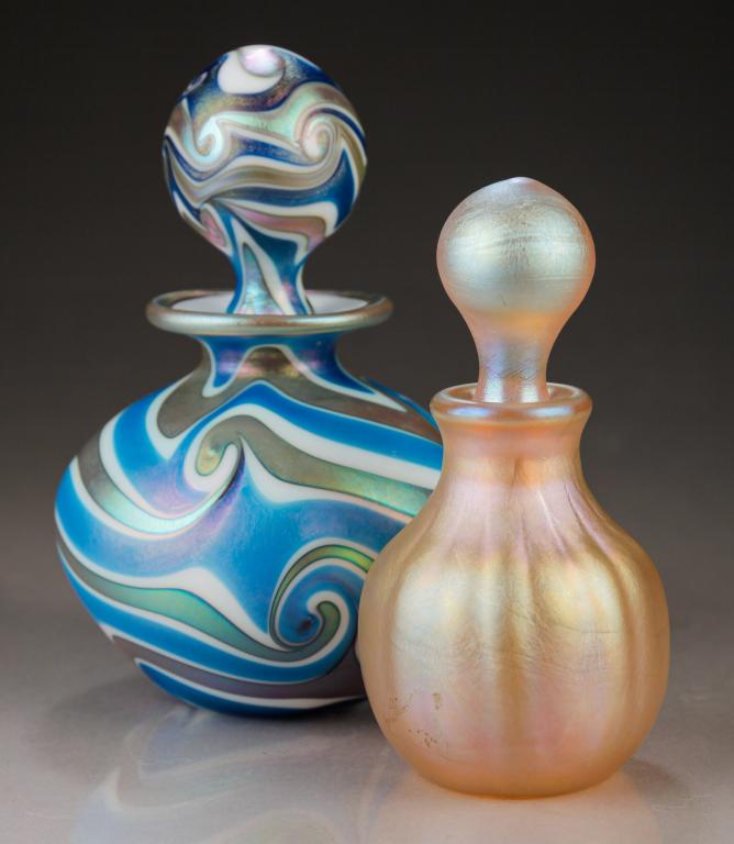 TWO CHARLES LOTTON GLASS PERFUMES. (1 of 4)