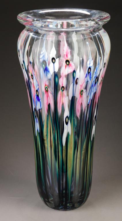 JOHN LOTTON PAPERWEIGHT GLASS VASE. (1 of 3)