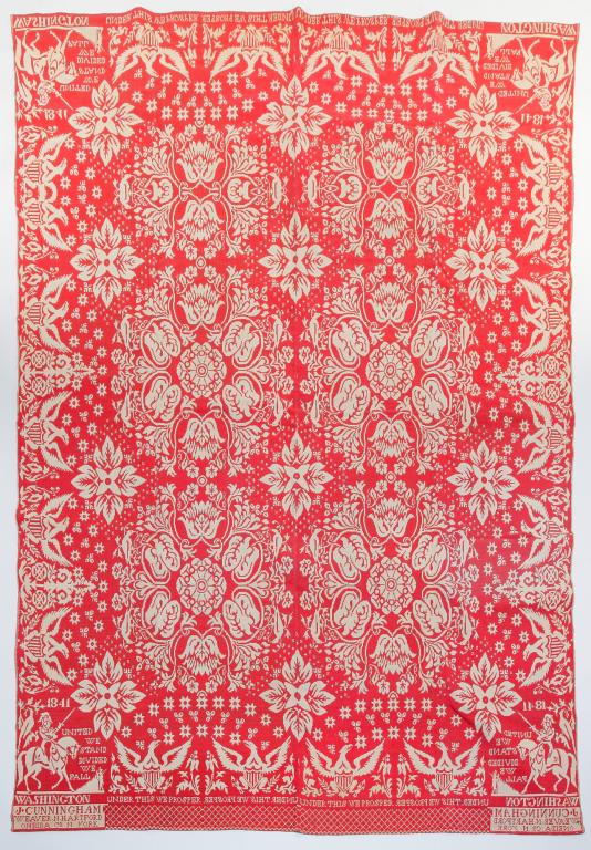 NEW YORK "WASHINGTON" COVERLET. (1 of 3)