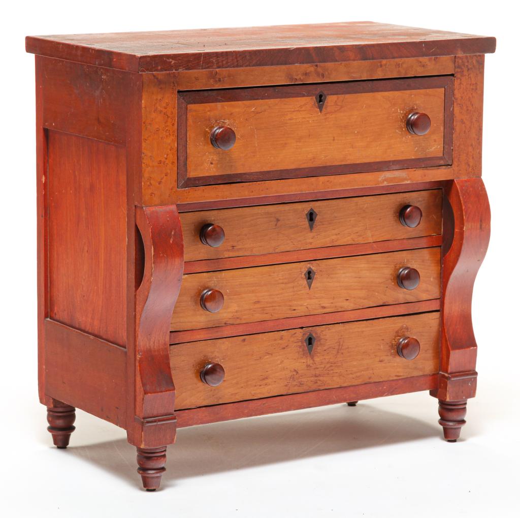 AMERICAN MINIATURE EMPIRE CHEST. (1 of 5)