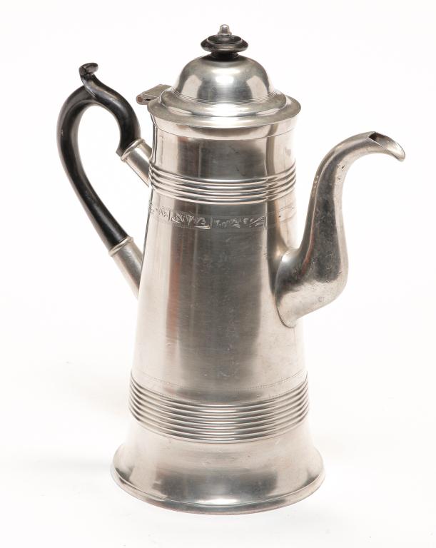 AMERICAN PEWTER TALL POT. (1 of 7)