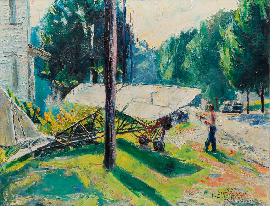 HOUSE AND PLANE BY EMERSON BURKHART. (1 of 4)