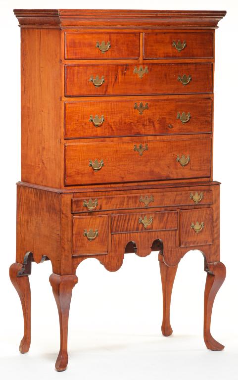 AMERICAN QUEEN ANNE HIGH CHEST. (1 of 6)