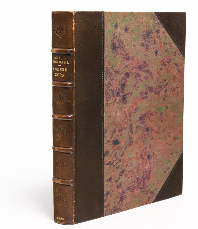 ANDERS ZORN AQUAFORTISTE BY HENRI FLOURY.: Anders Zorn Aquafortiste by Henri Floury. Published in Paris, 1923. Marbleized end pages, contains 120 black and white drawings by Zorn.