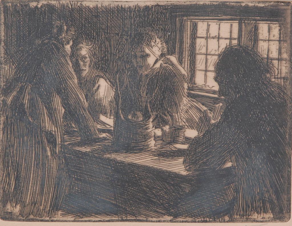 "THE BRIDE'S MAID OF HONOR" PRINT, ANDERS ZORN. (1 of 3)