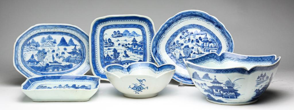 tSIX PIECES OF CHINESE CANTON. (1 of 4)
