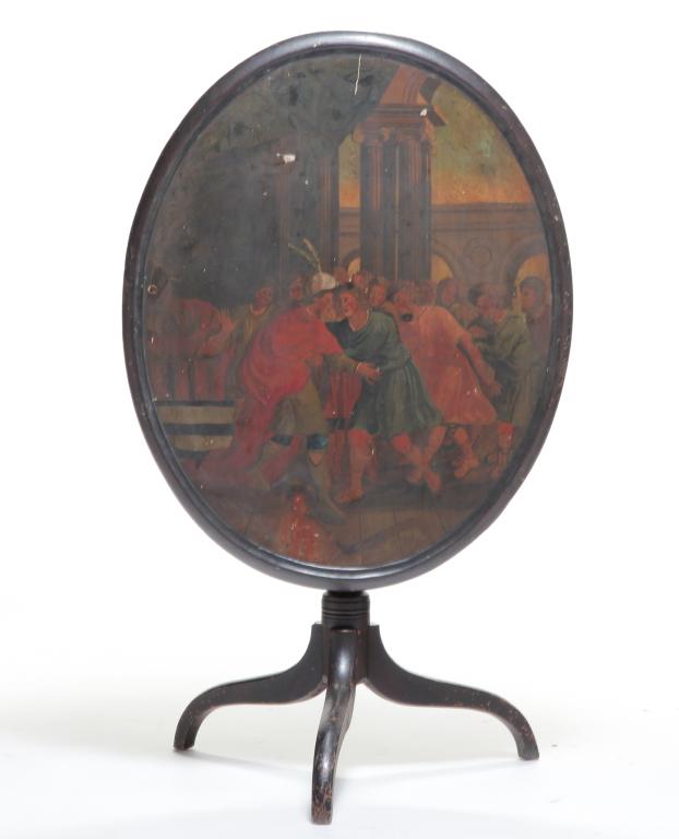 EUROPEAN BIRD CAGE TILT TOP TABLE. (1 of 10)