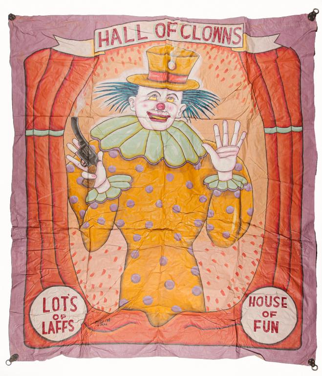 AMERICAN CIRCUS SIDE SHOW BANNER. (1 of 3)