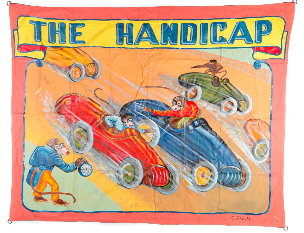 AMERICAN CIRCUS SIDE SHOW BANNER. (1 of 4)