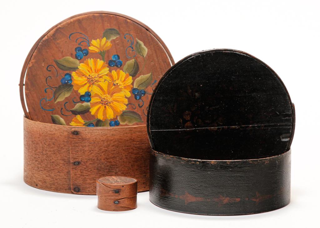 THREE AMERICAN PANTRY BOXES. (1 of 7)