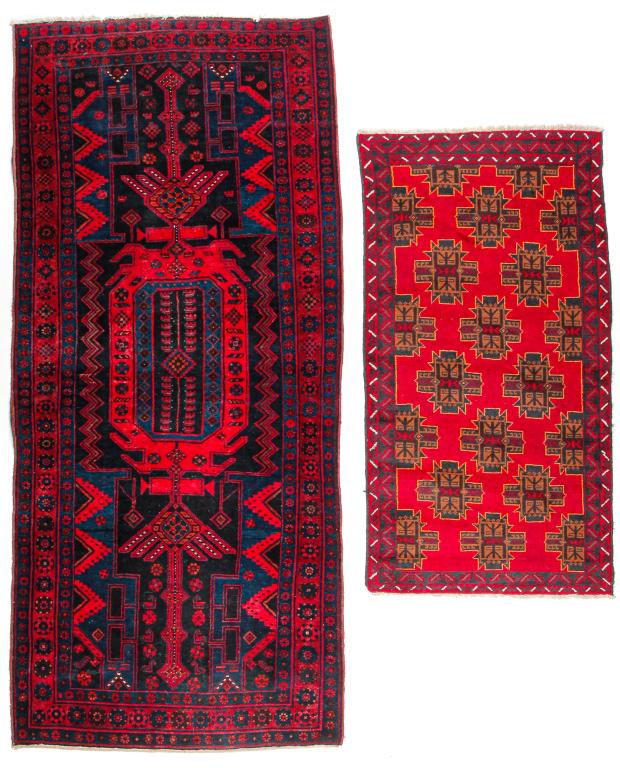 TWO CAUCASIAN RUGS. (1 of 2)