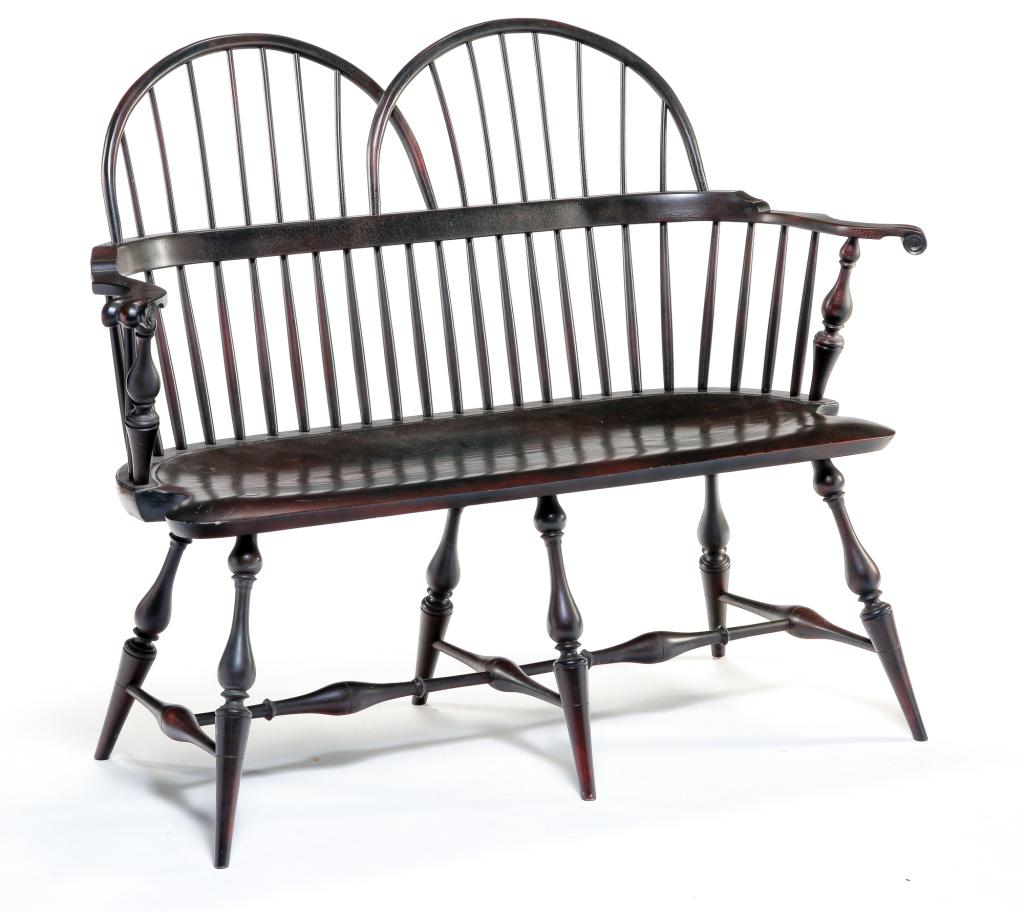 AMERICAN "RIVERBEND CHAIR CO." BENCH. (1 of 3)