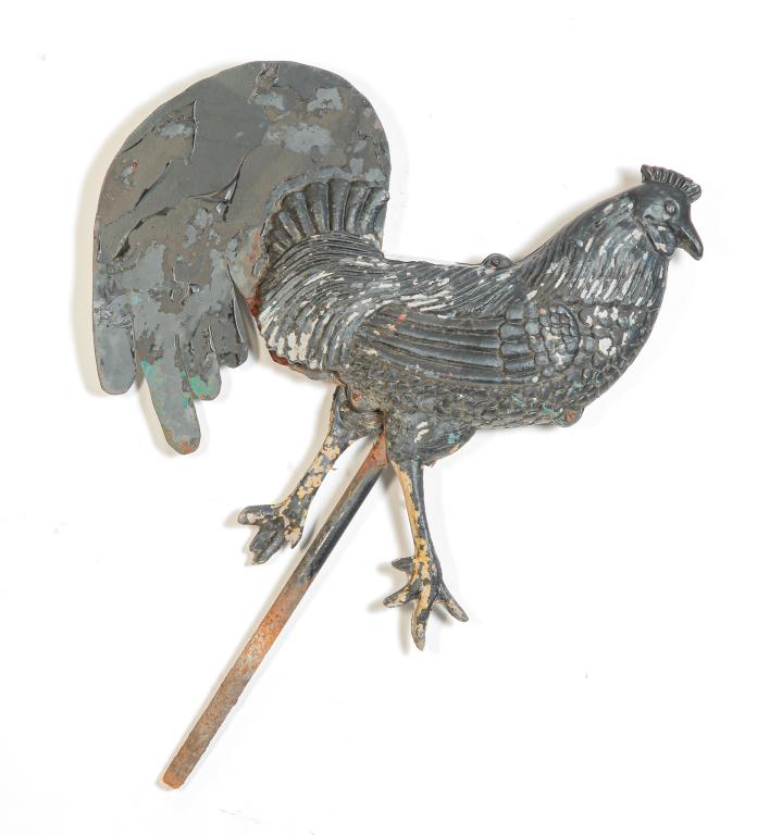 AMERICAN CAST IRON ROOSTER FINIAL. (1 of 3)