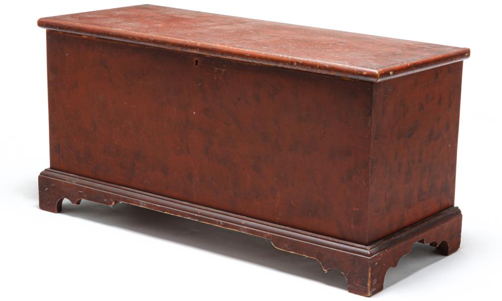 AMERICAN DECORATED BLANKET CHEST. (1 of 3)