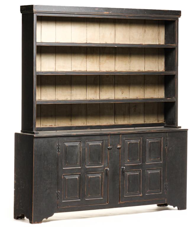 AMERICAN OPEN PEWTER CUPBOARD. (1 of 4)